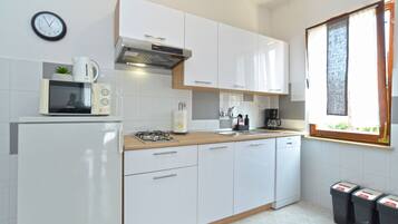 Standaard appartement, 2 slaapkamers (1021/10639) | Privékeuken | Een koelkast, een magnetron, een kookplaat