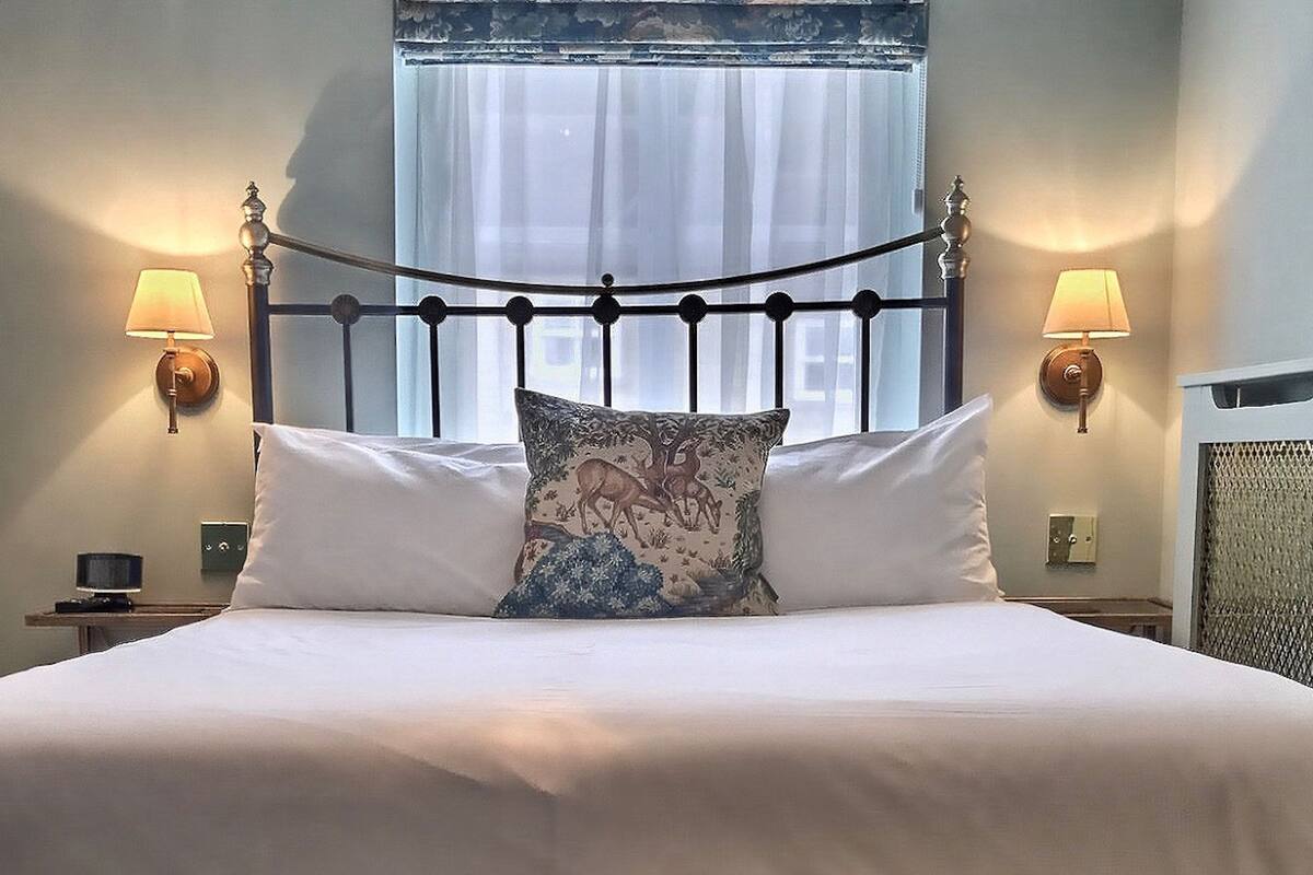Room (Bishopdale Small Double ) | Premium bedding, individually decorated, iron/ironing board, free WiFi