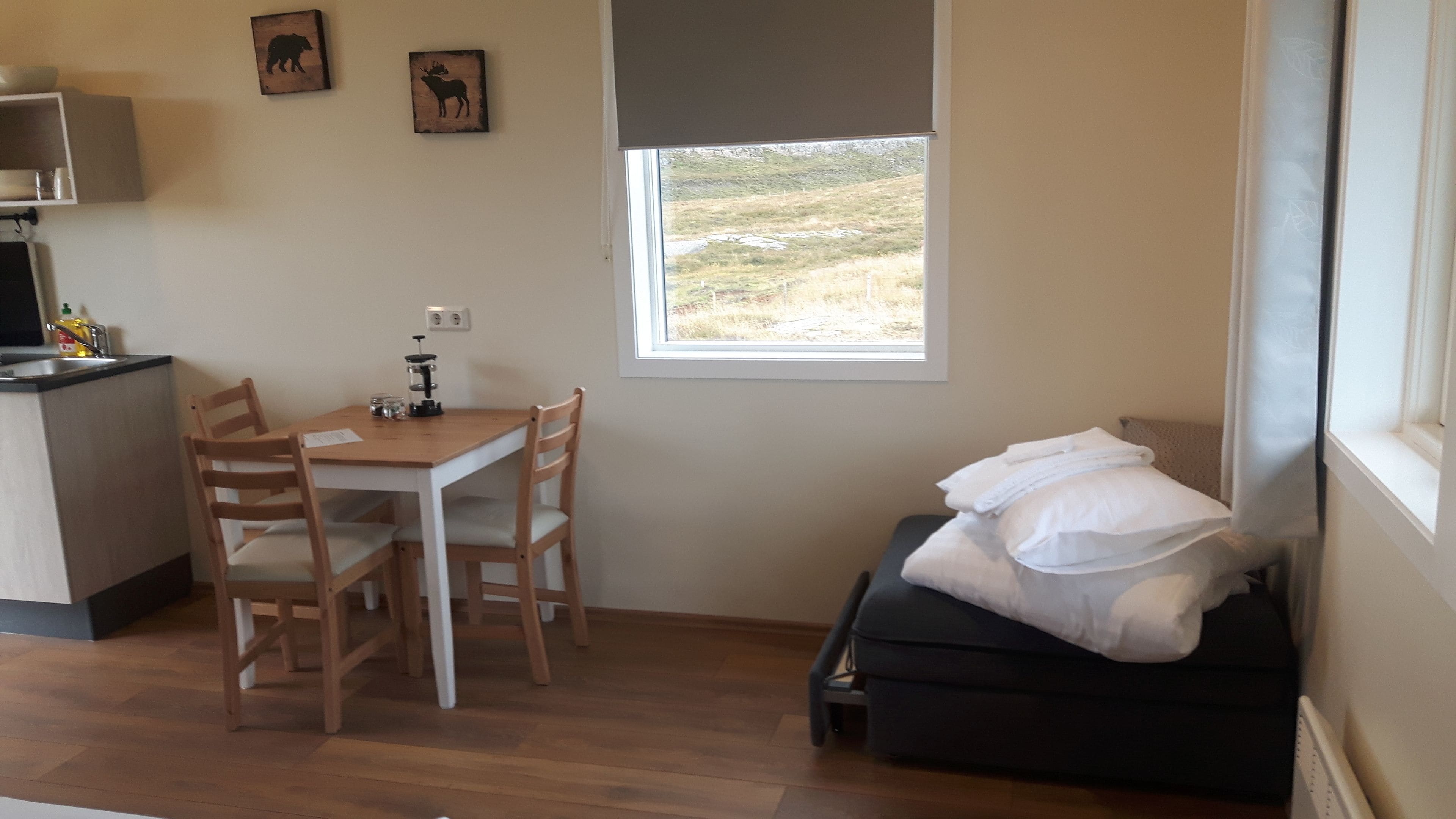 Basic-Studio, 1 Queen-Bett und Schlafsofa, barrierefrei, Bergblick | Verdunkelungsvorhänge, schallisolierte Zimmer, kostenloses WLAN