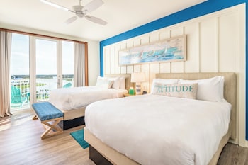 Room, 2 Queen Beds, Accessible, Pool View | In-room safe, blackout drapes, iron/ironing board, free WiFi at Margaritaville Resort Orlando with H2O Waterpark