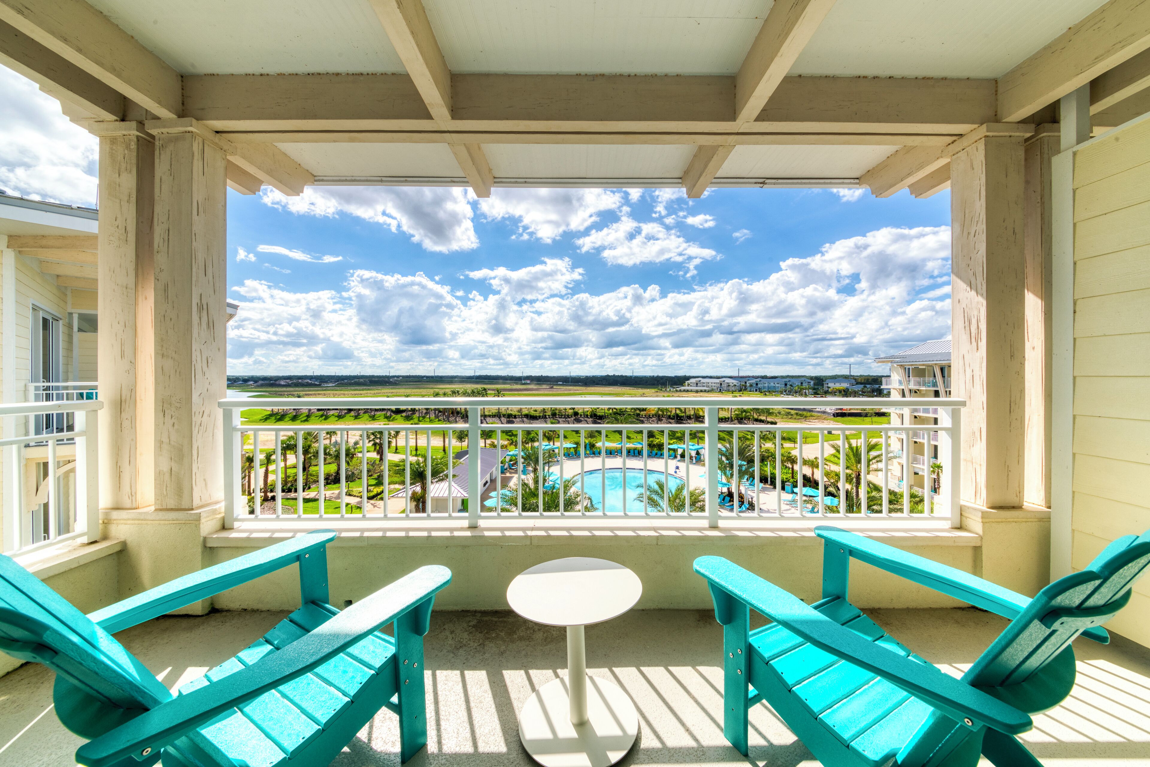 Room, 1 King Bed, Accessible, Pool View | View from room