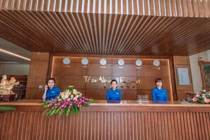 Mostrador para check-in y check-out