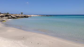 Private beach, white sand