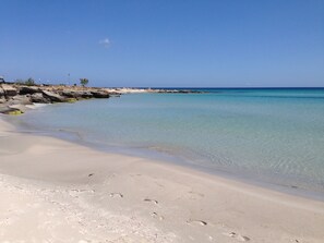 Private beach, white sand