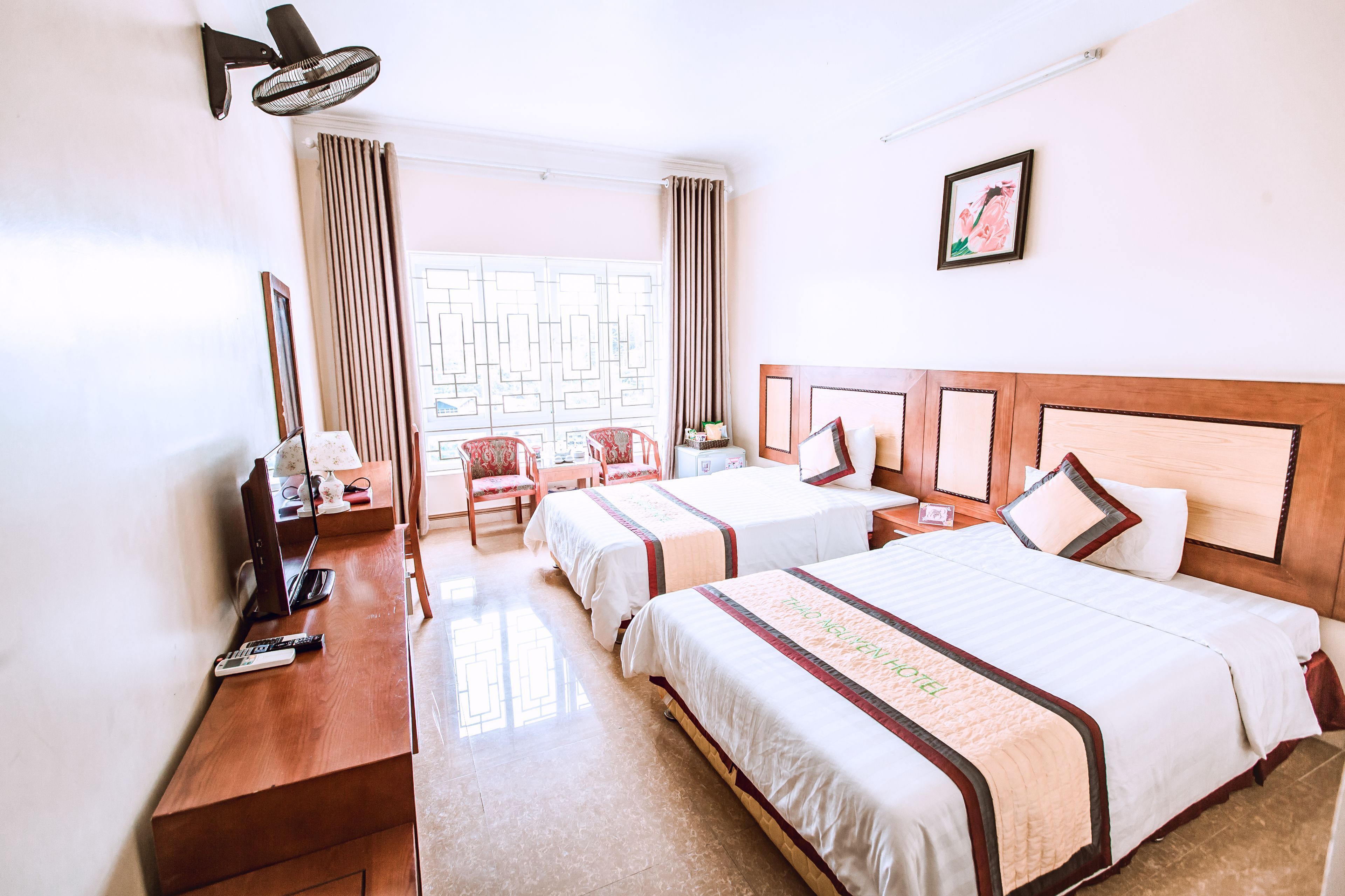 Minibar, desk, blackout drapes, free WiFi
