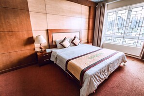 Minibar, desk, blackout drapes, free WiFi