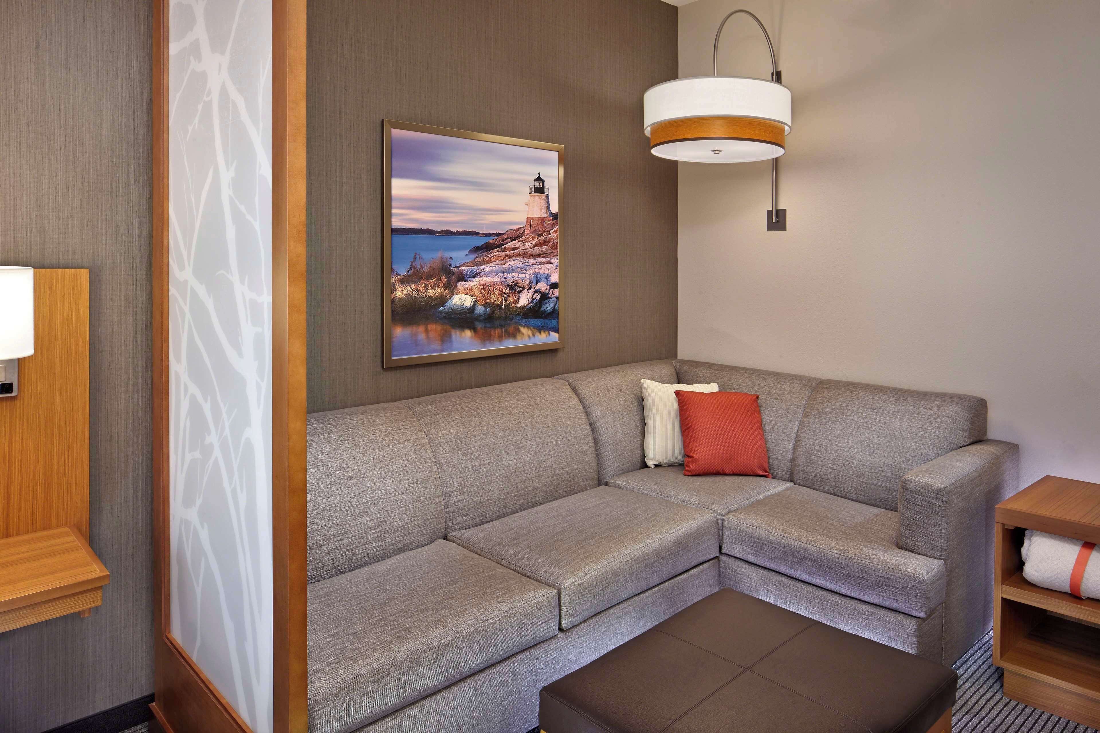 premium bedding, desk, blackout curtains, iron/ironing board