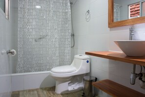Ducha, secador de pelo, toallas