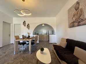 Panoramic Apartment, 2 Bedrooms, Sea View (Brand New Comfy) | Private kitchen | Fridge, oven, stovetop, coffee/tea maker - Nikos Apartments (Corfu)