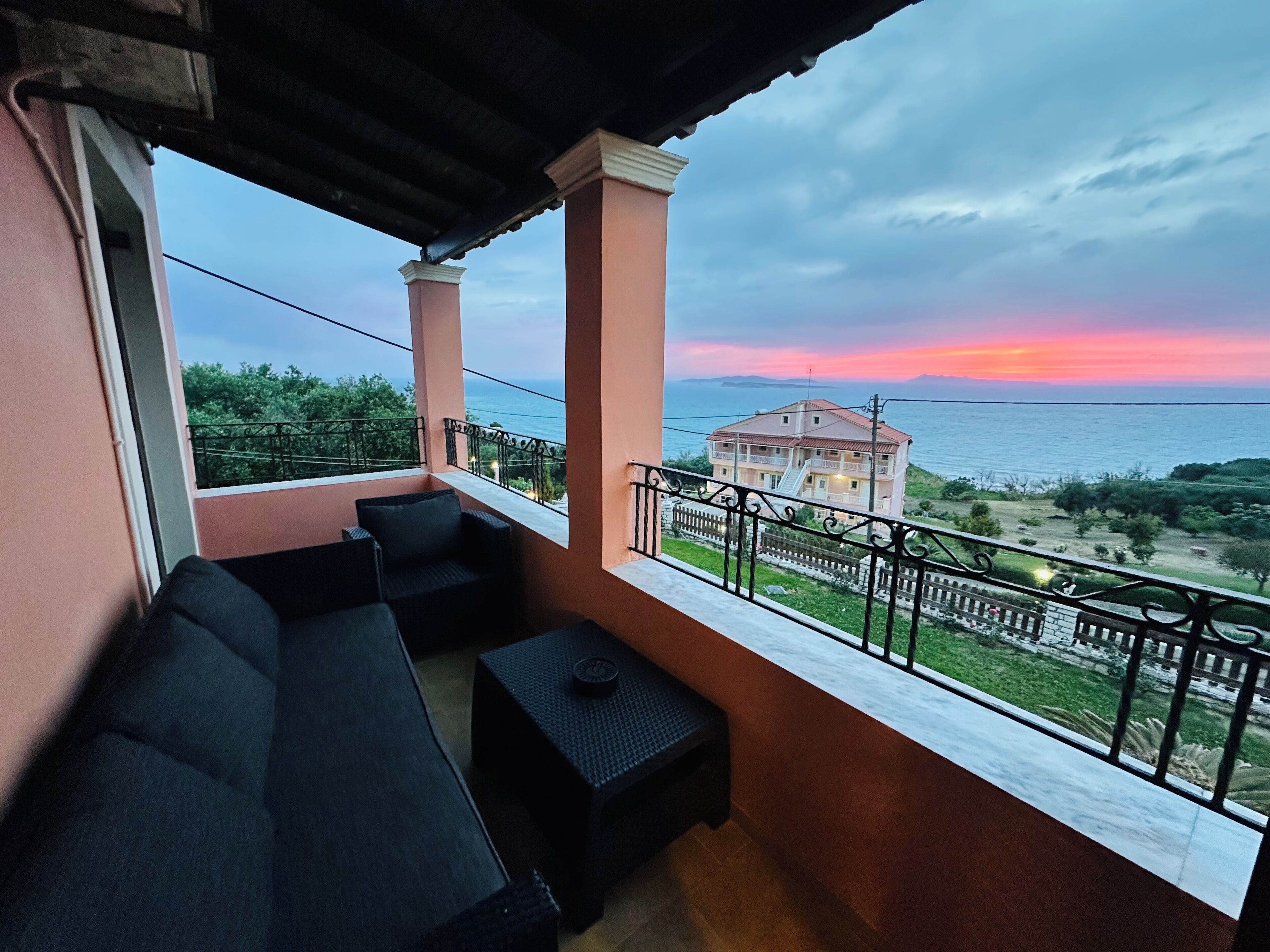 Romantic Double or Twin Room with Seaview | Living area | Flat-screen TV