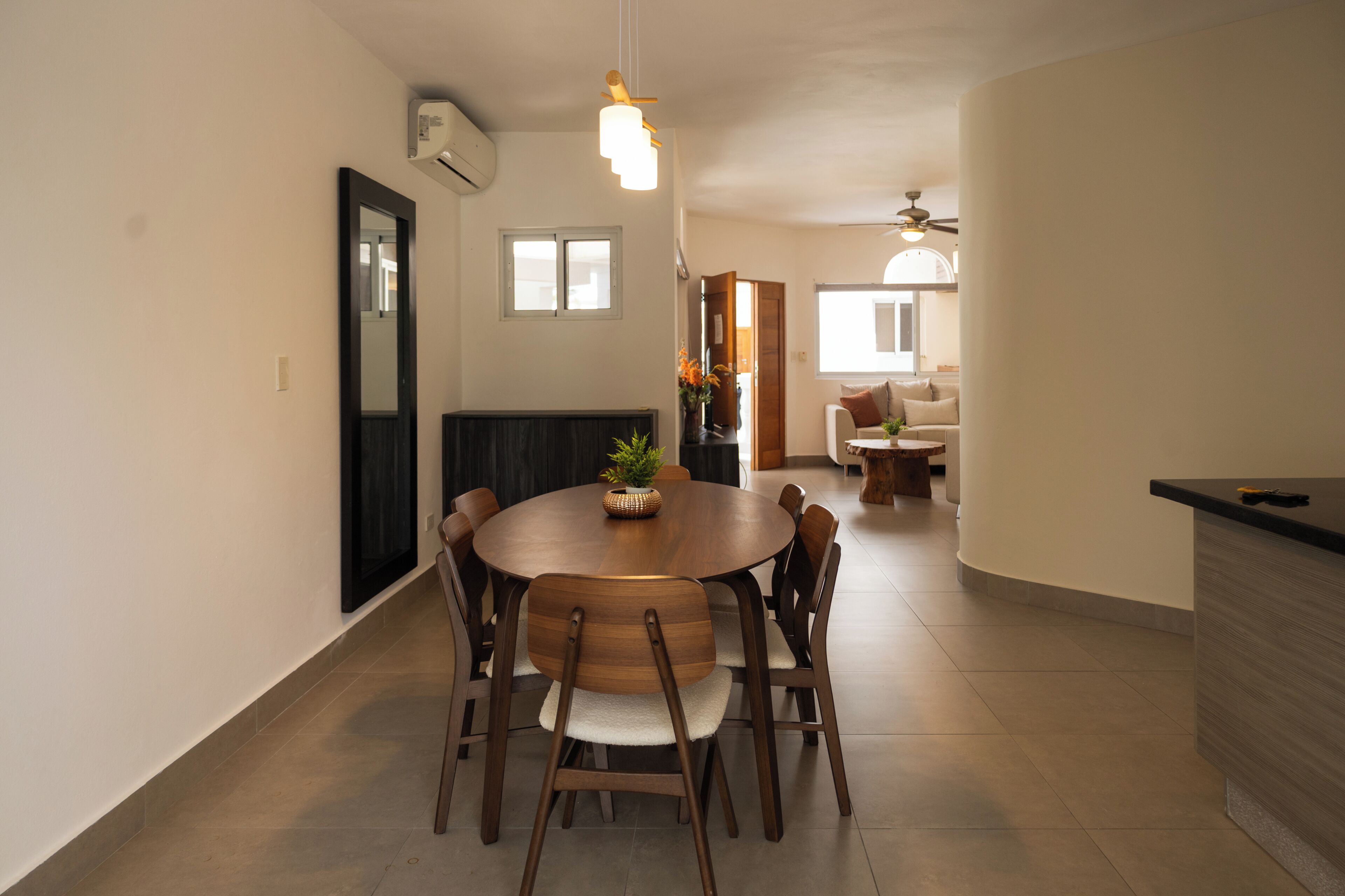 Standard Double Apartment With Balcony | Living area | 50-inch Smart TV with cable channels, TV