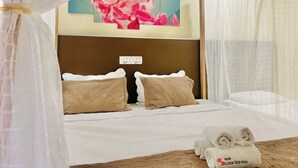 1 chambre, literie de qualité supérieure, minibar, bureau