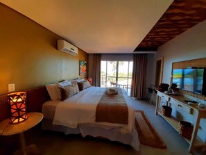 LUXO COM VISTA PARA O MAR | 1 kamar tidur, minibar, brankas, dan didekorasi berbeda-beda