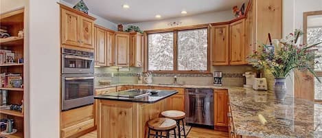 Panoramic House, 3 Bedrooms, Hot Tub, Mountain View | Private kitchen