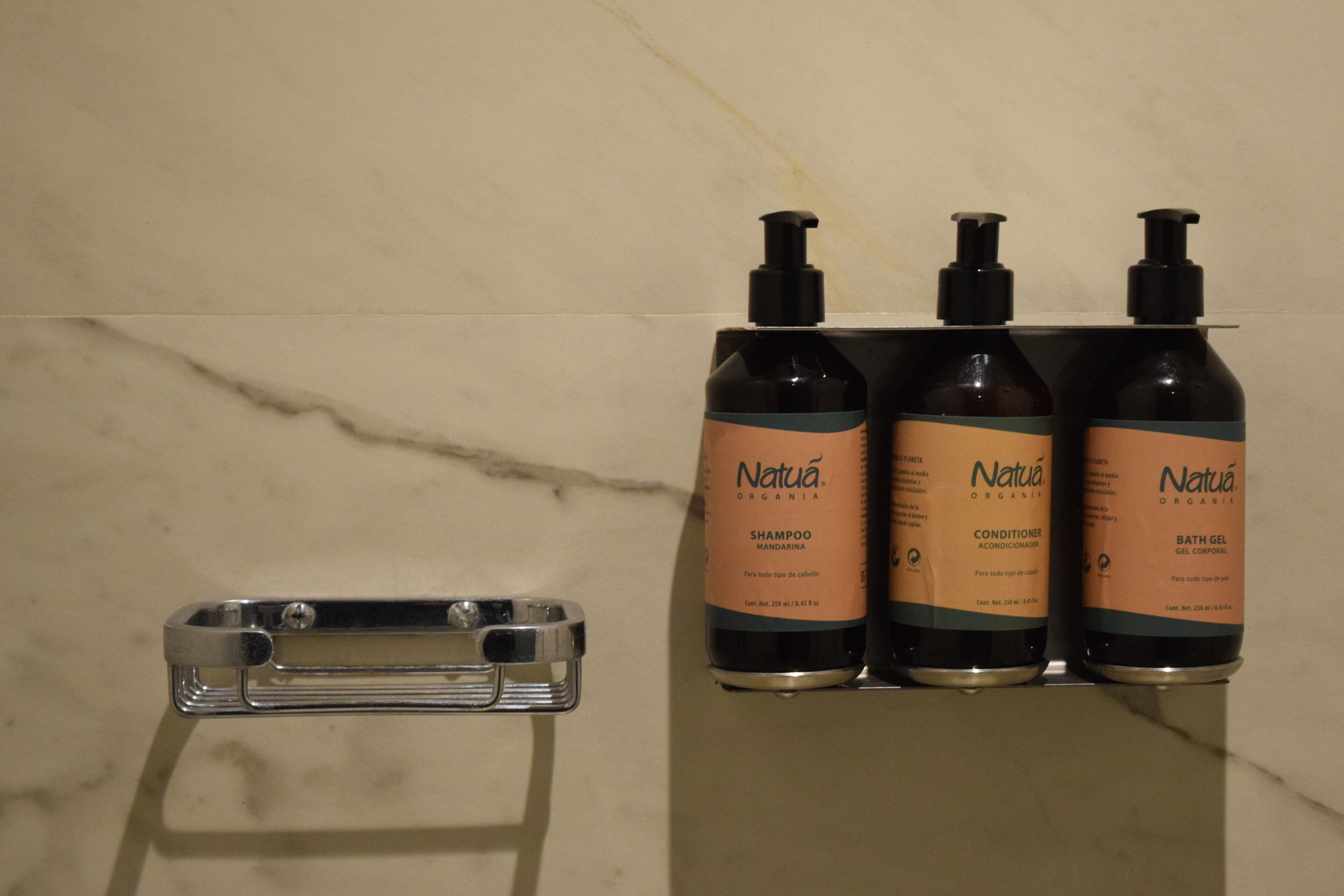 free toiletries, hair dryer, towels, soap