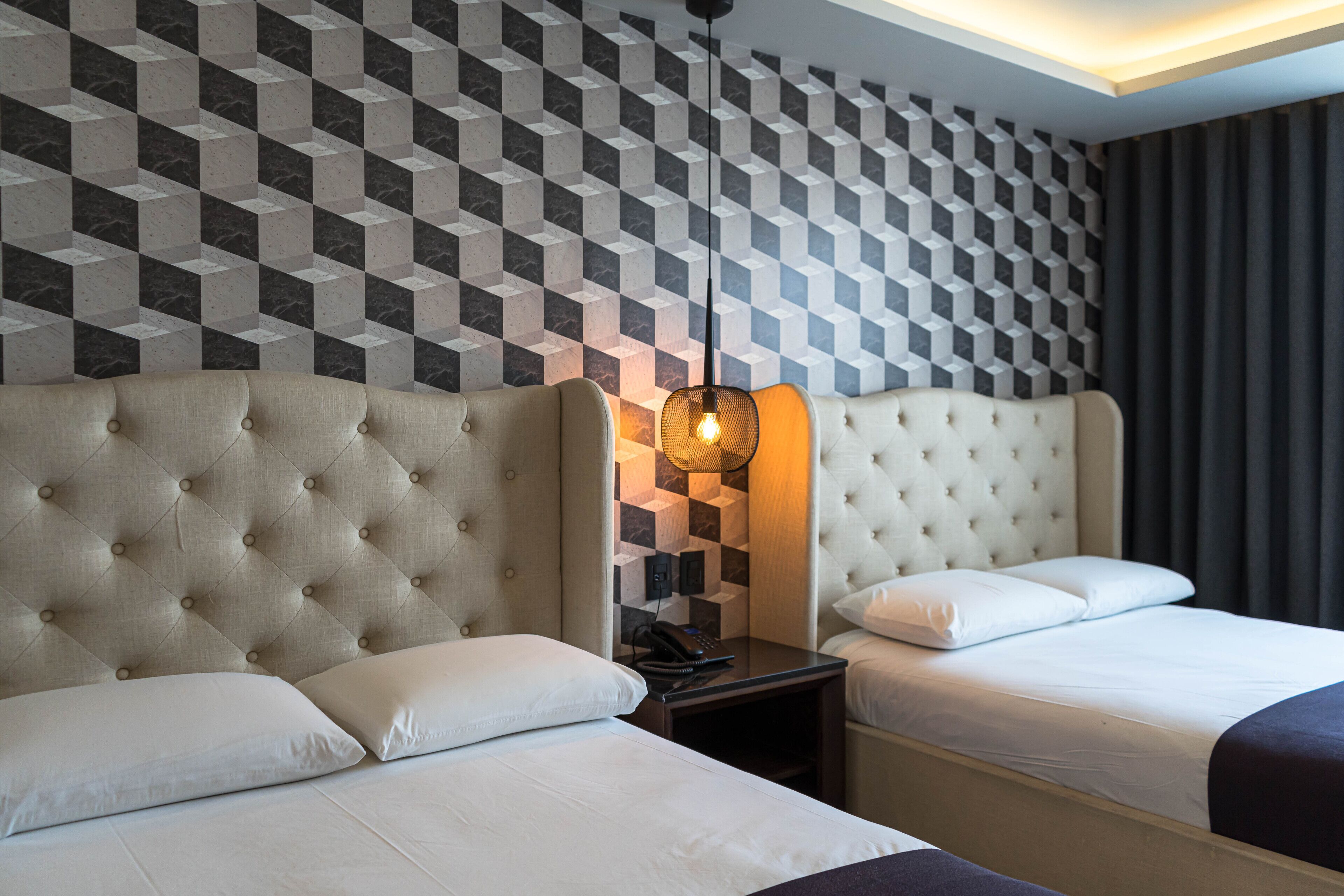deluxe double room, 2 queen beds | 1 bedroom, premium bedding, pillow-top beds, in-room safe