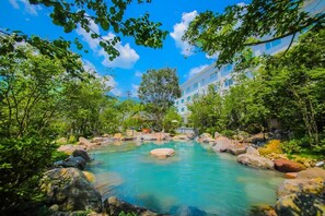 Hot tub, hot springs/mineral springs - Morinoyu Resort (Beppu)