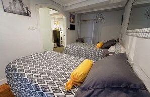 2 habitaciones, tabla de planchar con plancha y wifi gratis 