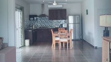 Two Bedrooms Private Pool Villa | Private kitchen | Fridge, microwave, stovetop, electric kettle