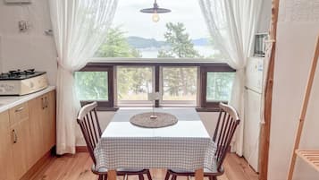 Double Room (Sea) | Blackout drapes, iron/ironing board, free WiFi, bed sheets