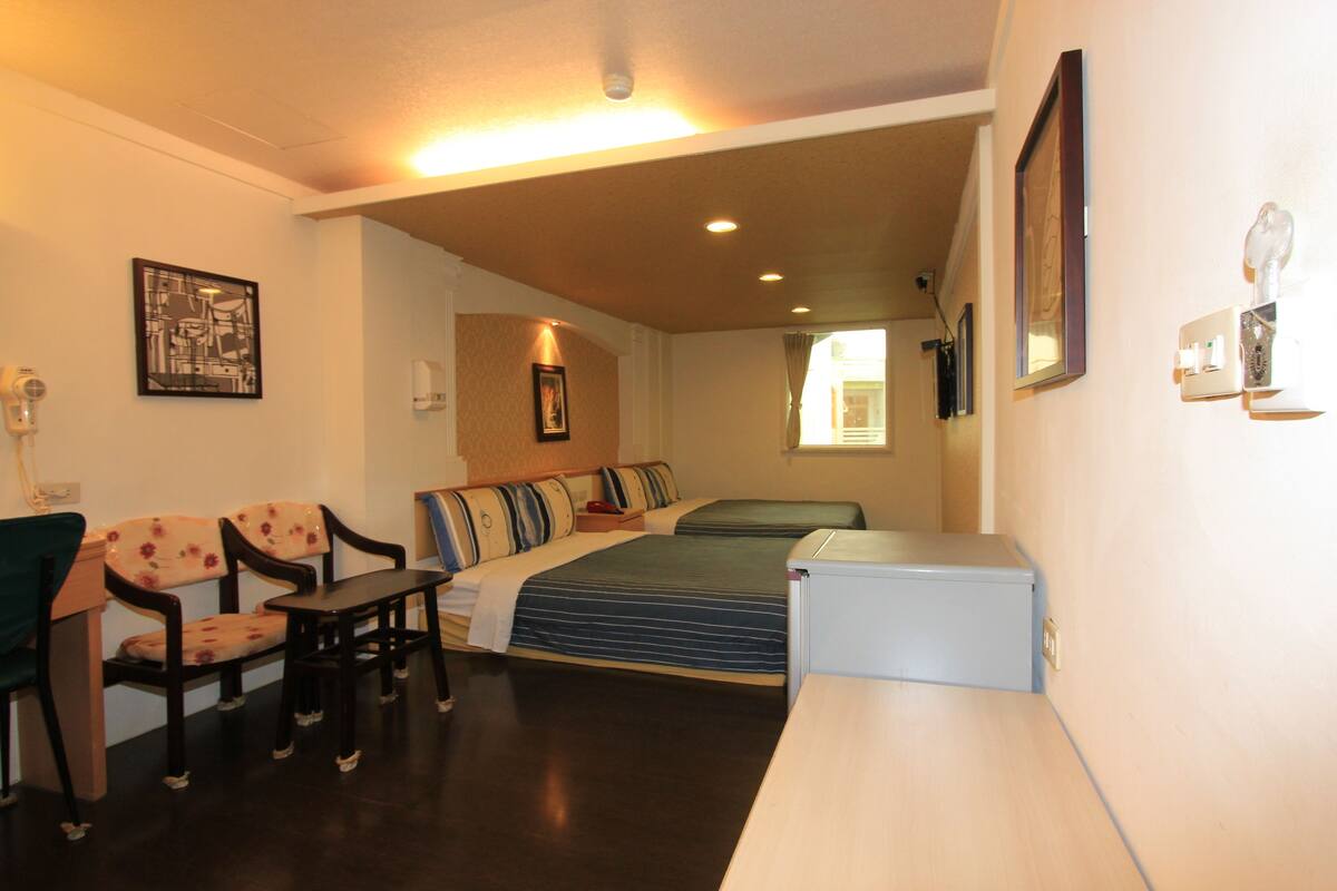 Desk, blackout curtains, free WiFi, bed sheets