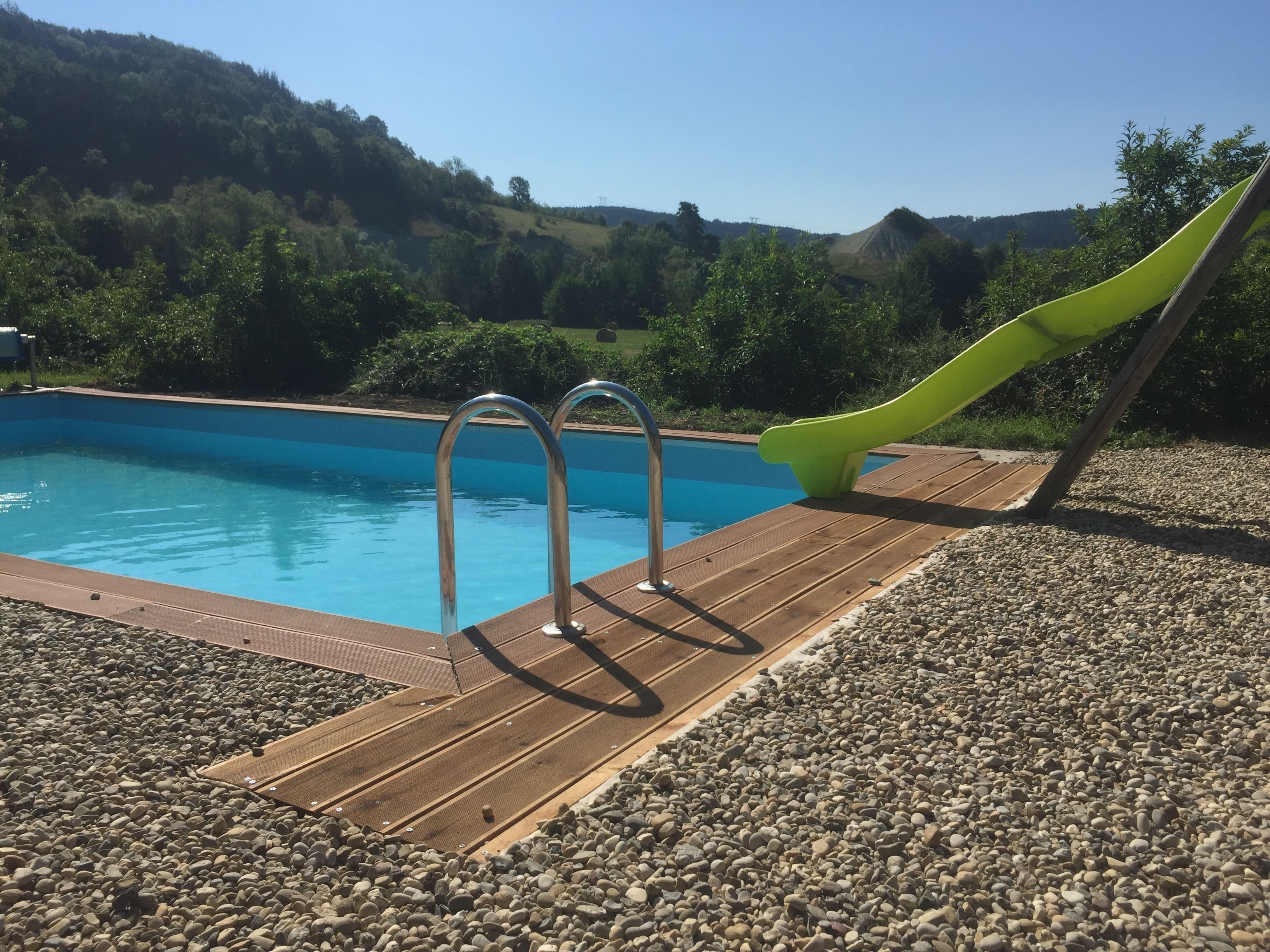Indoor pool, outdoor pool, sun loungers