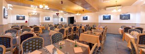 A dining area with multiple tables and chairs, arranged in a spacious layout. - Hotel Restaurant & Spa Au Tilleul (Labaroche)