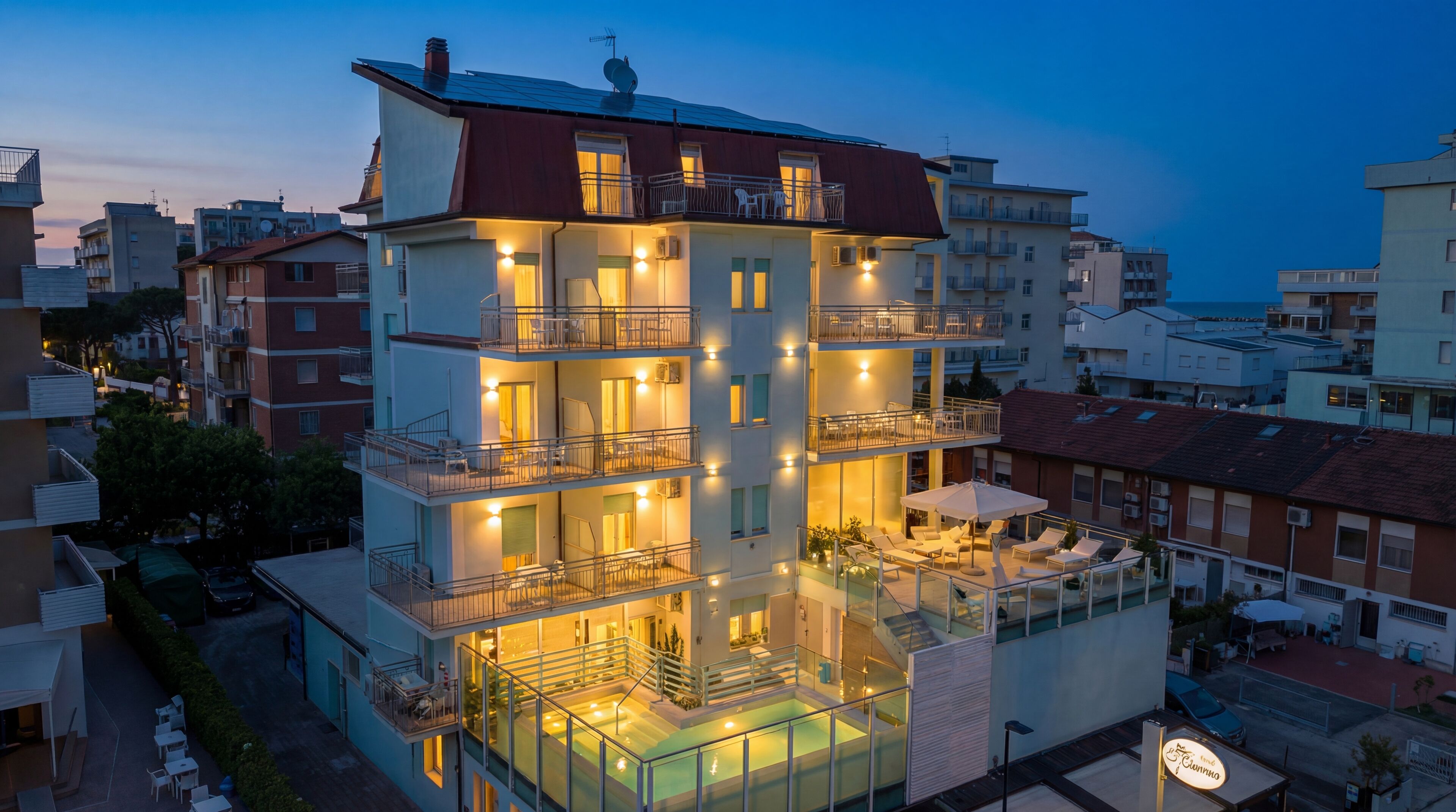 Front of property - evening/night