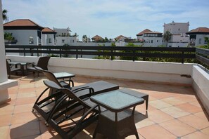 Deluxe Apartment, 3 Bedrooms | Balcony view
