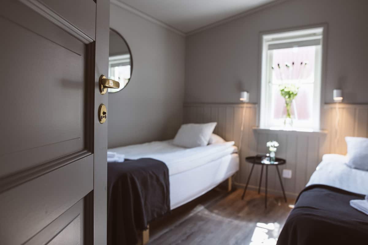 Habitación estándar doble, 2 camas individuales | Tabla de planchar con plancha, wifi gratis, ropa de cama