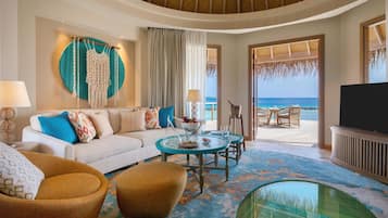 Ocean House | Living area | 65-inch flat-screen TV with cable channels, TV, Netflix