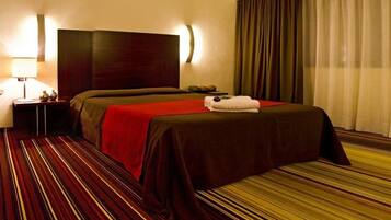 In-room safe, desk, blackout curtains, soundproofing