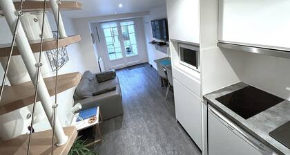 Maisonette with terrace in the town center, 90m from PLACE MORNY