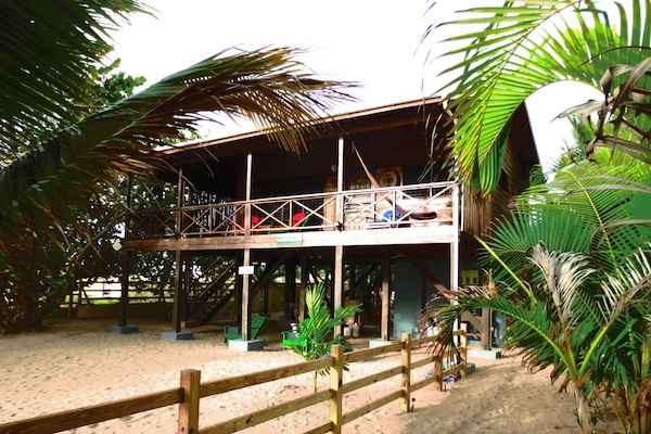 Beachfront Blue Moon Cabana in the center of Hopkins Village, Belize