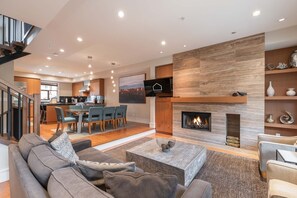 电视、壁炉、立体声音响