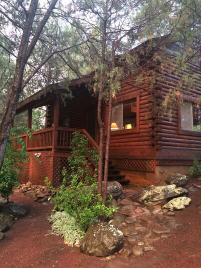 Cozy streamfront cabin nestled in the pines
