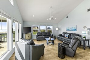 TV, DVD player, books, video library - Beach House | Ocean Views, Deck, BBQ & Pet-Friendly (Bolivar Peninsula)