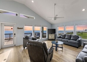 TV, DVD player, books, video library - Beach House | Ocean Views, Deck, BBQ & Pet-Friendly (Bolivar Peninsula)