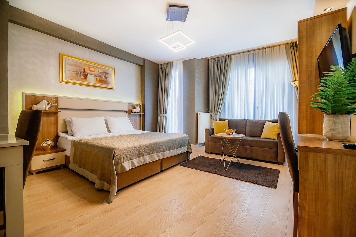 In-room safe, desk, blackout curtains, soundproofing