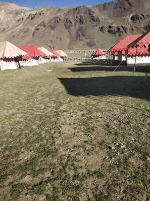 Basic Double or Twin Room, 2 Single Beds | View from room - Himalayan Routes Camp (Lahul)