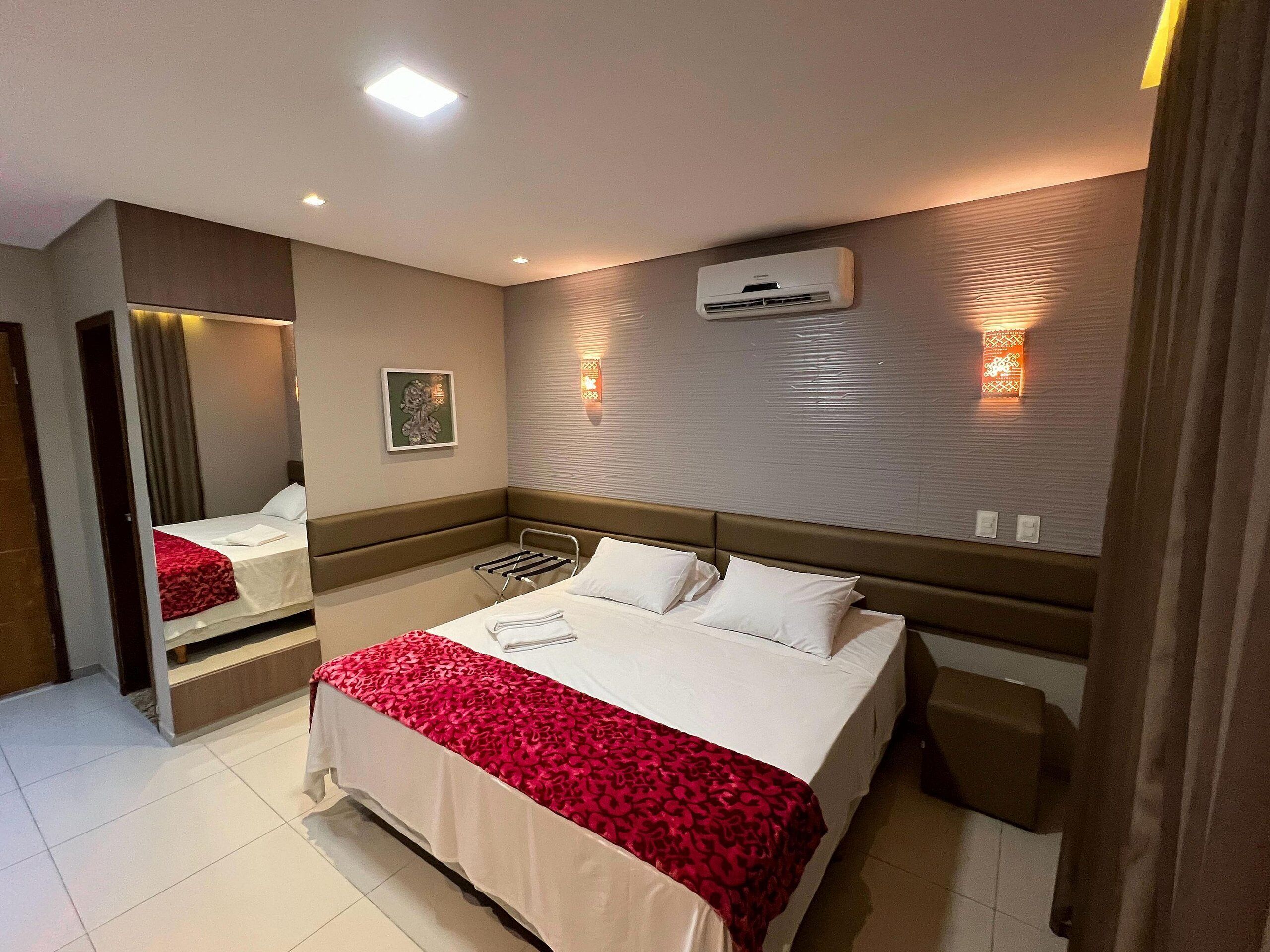 Estúdio básico | 1 quarto, roupas de cama premium, frigobar, cofres nos quartos