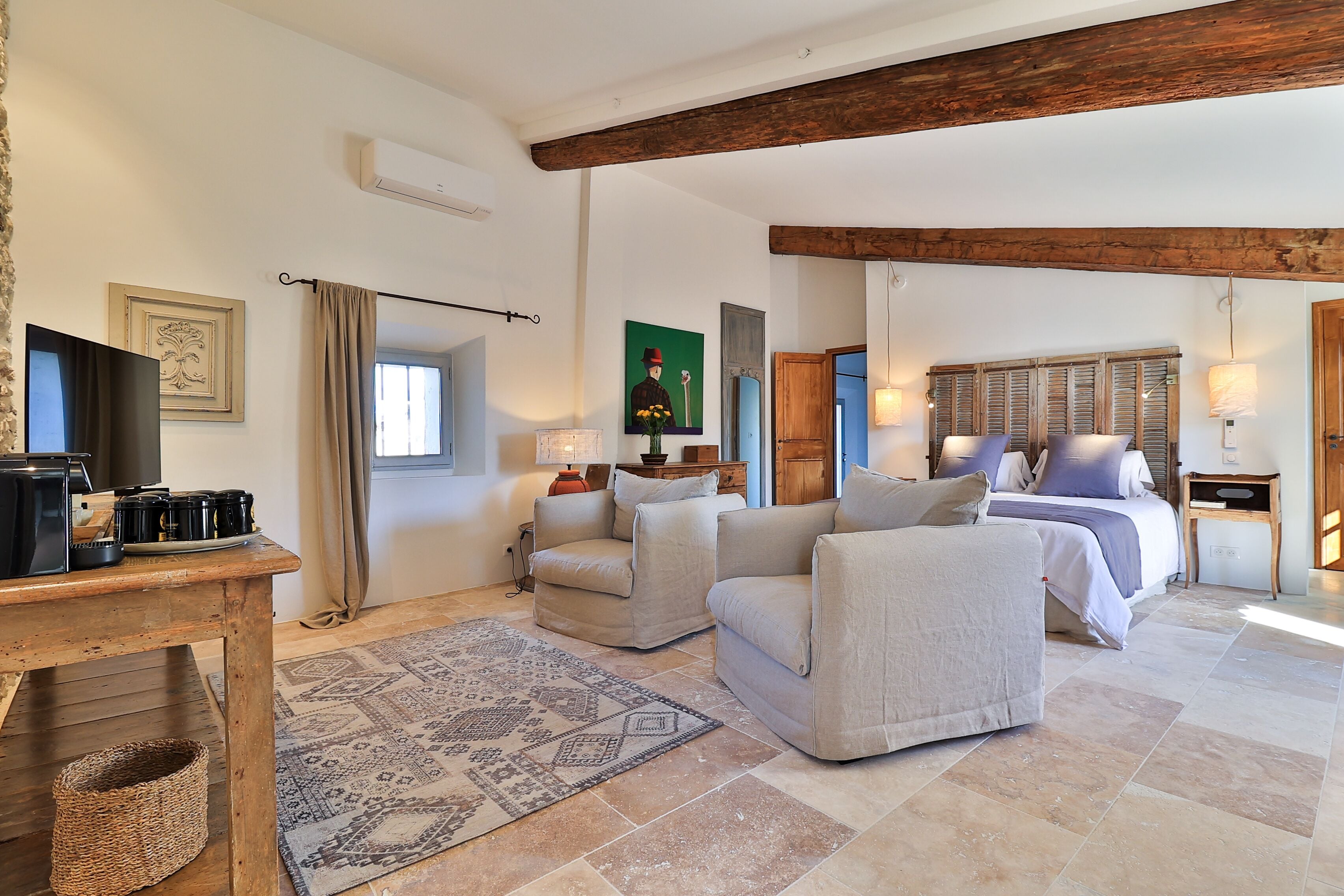 Premium bedding, memory-foam beds, in-room safe, individually decorated