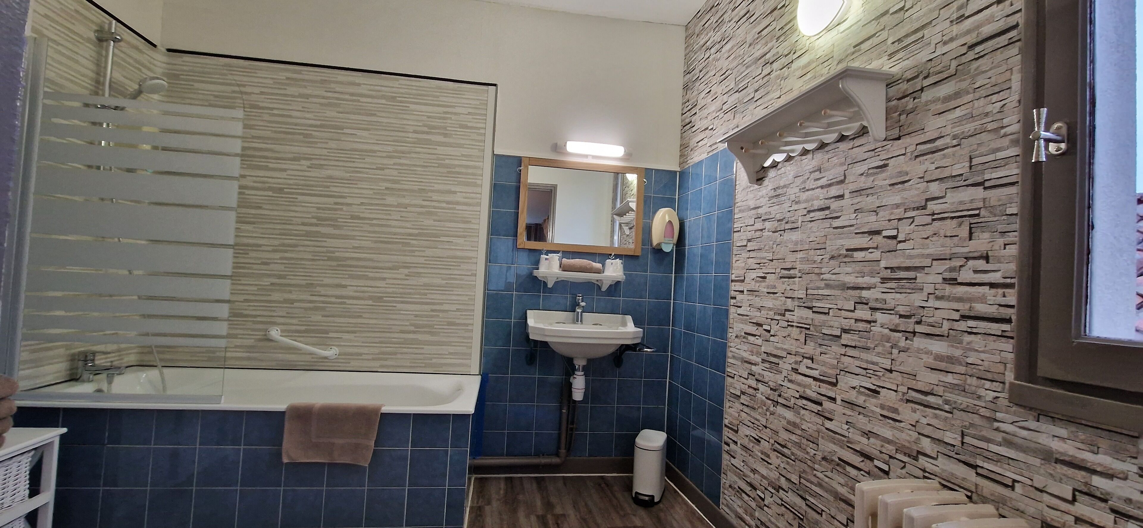 family room | bathroom | hair dryer, towels