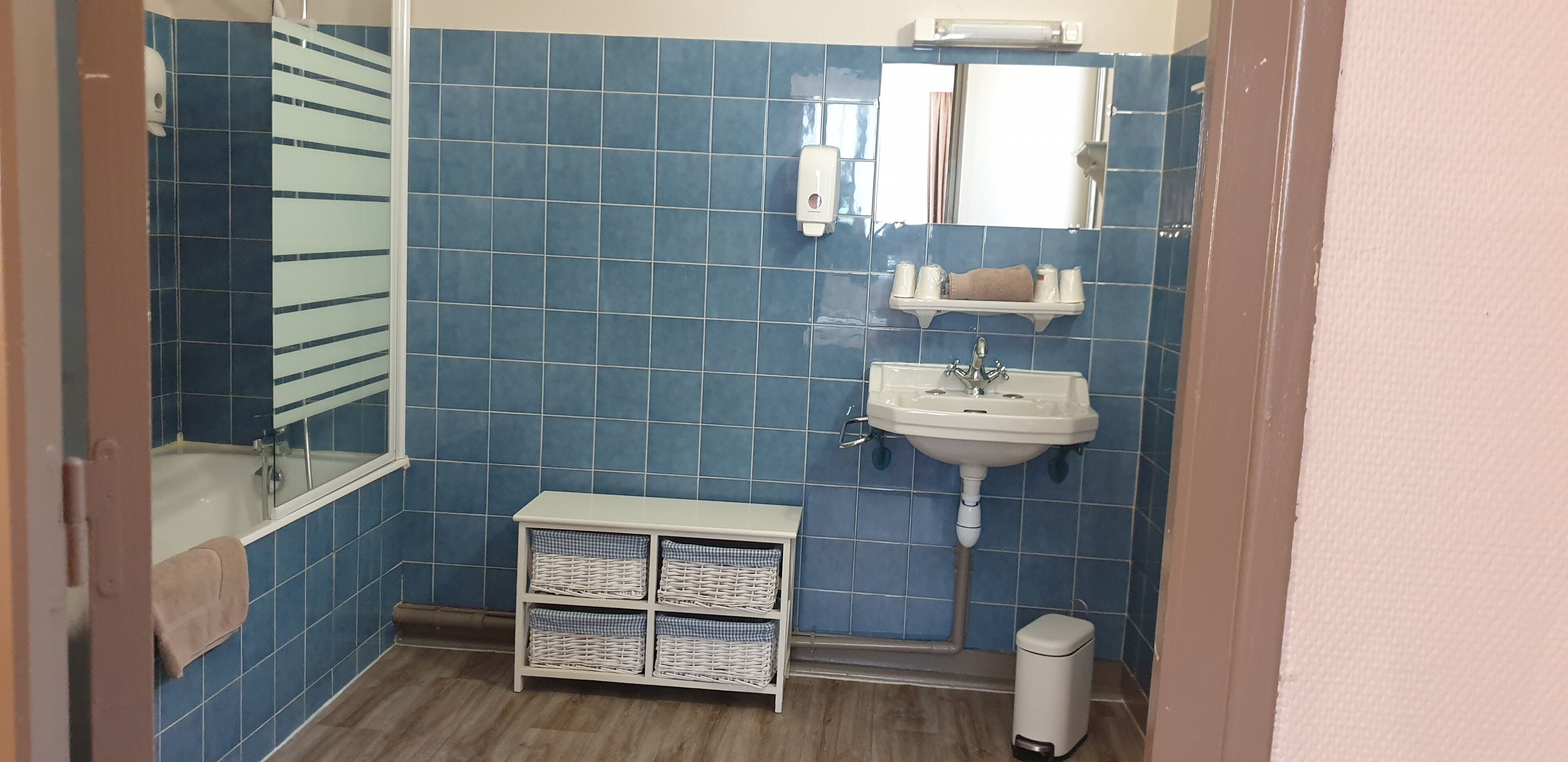 family room | bathroom | hair dryer, towels