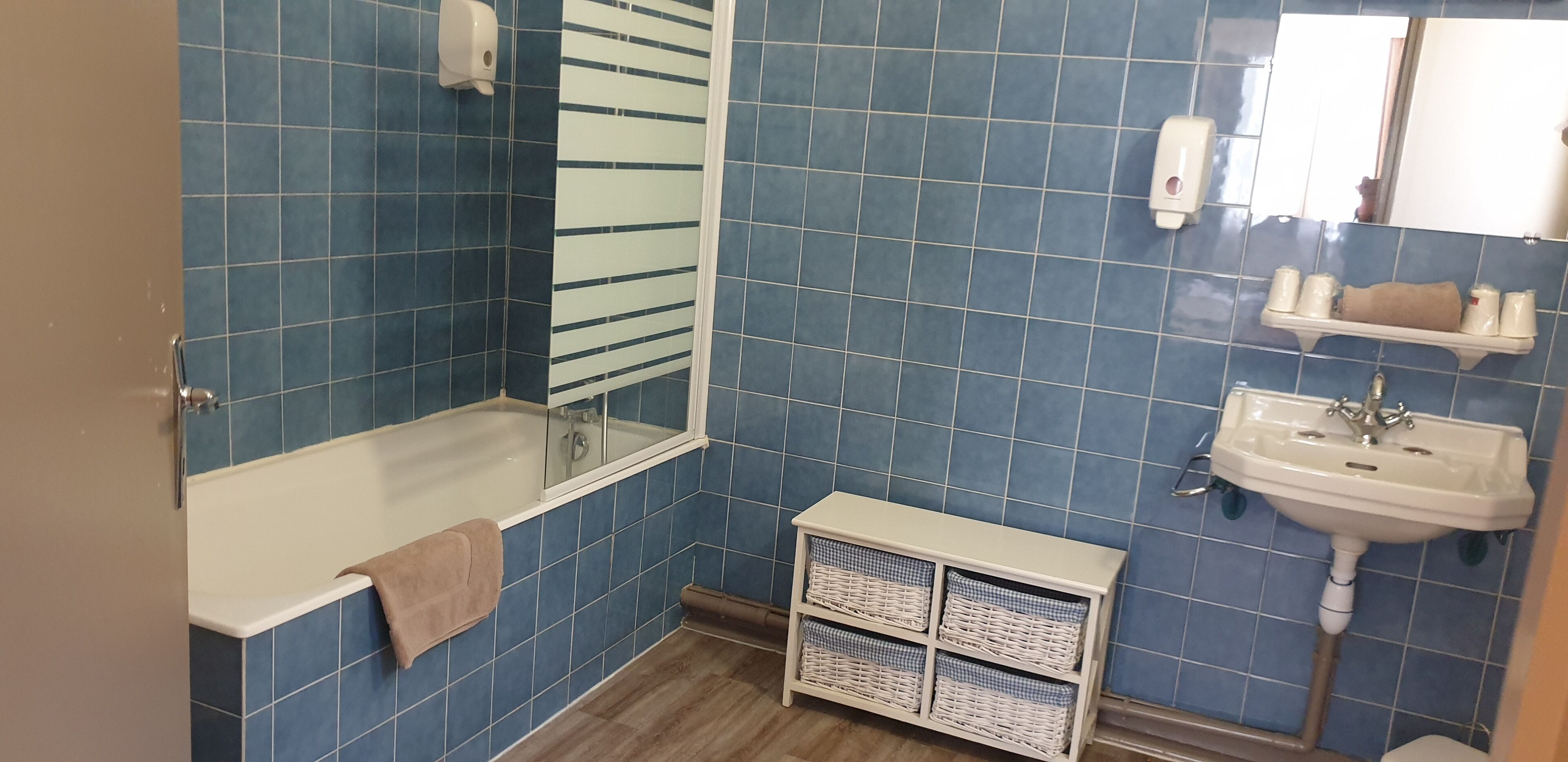 family room | bathroom | hair dryer, towels