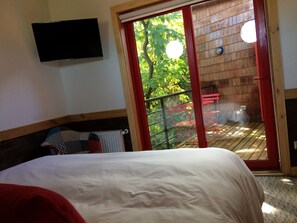 Hytte – standard, 1 soverom, terrasse | 1 soverom, sengetøy av topp kvalitet, safe på rommet og lydisolert