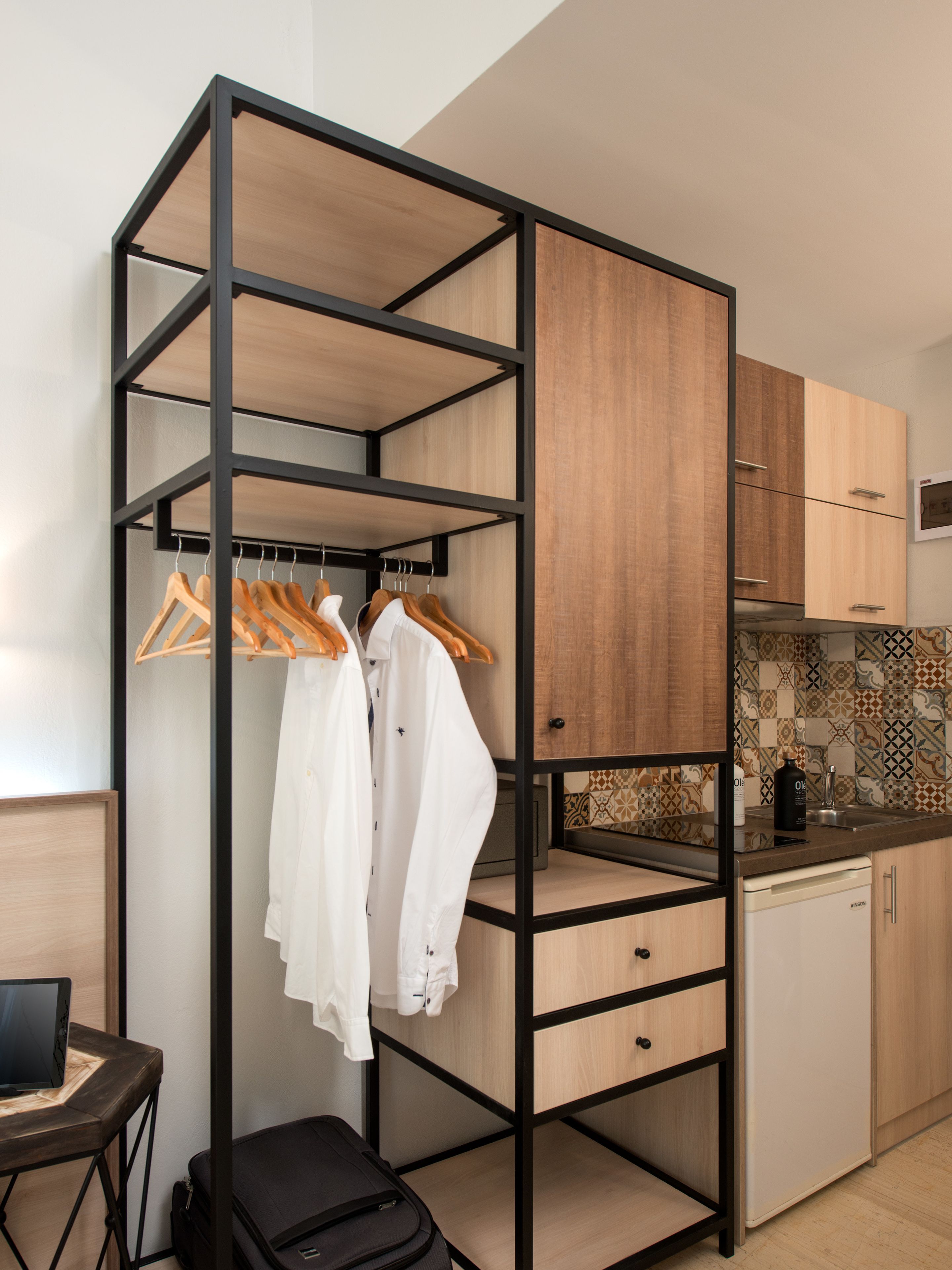 deluxe studio | private kitchenette | fridge, espresso maker, coffee/tea maker, cleaning supplies