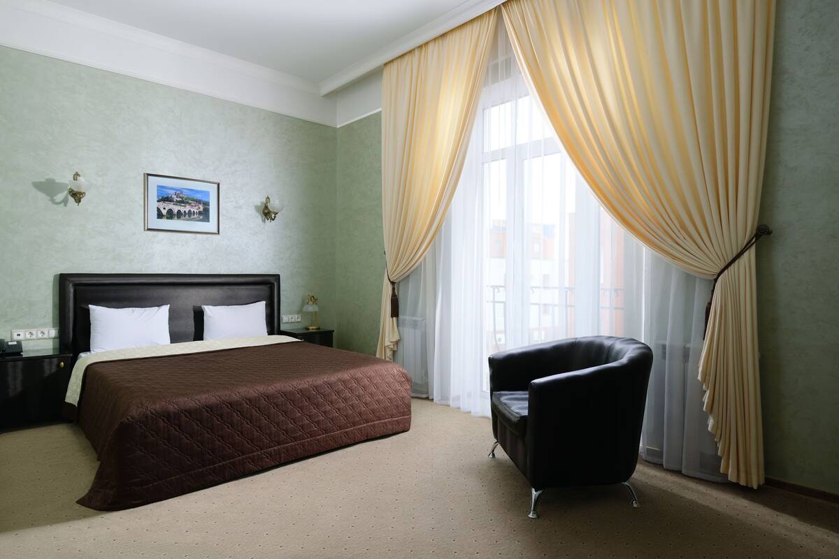 Kamar Double Superior, pemandangan kebun | Brankas, meja kerja, Wi-Fi gratis, dan seprai linen