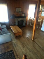 Standard Cabin, Multiple Beds, Non Smoking, Fireplace (The Writer's Cabin) | Living room | 32-inch Smart TV with satellite channels, TV