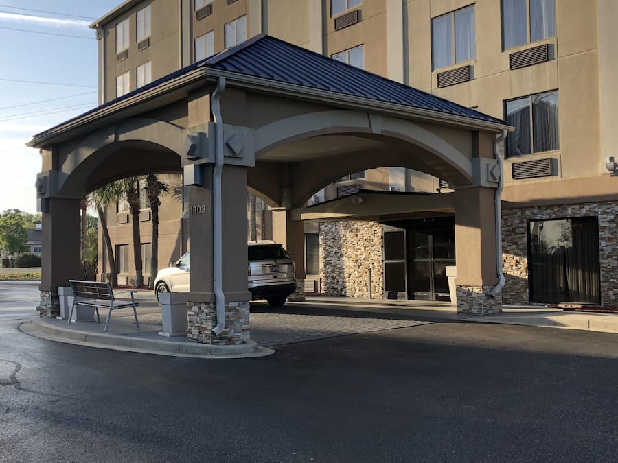 Blick von der Unterkunft